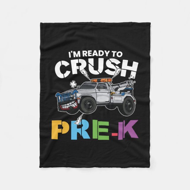 Pre Kindergarten Ready To Crush Pre Kindergarten Fleece Blanket (Front)