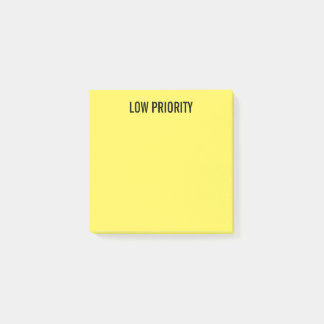 Pre-Labelled Low Priority Yellow Post-it Notes