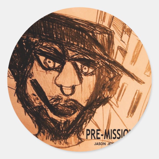 PRE MISSION THOUGHT CLASSIC ROUND STICKER (Front)