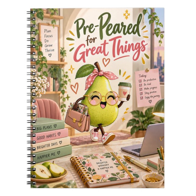 Pre-Peared for Great Things Motivational Notebook (Front)