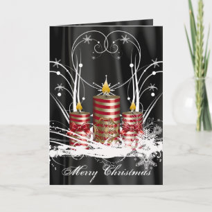 Pre-Printed Christmas Candle Card