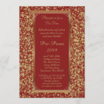 Pre Prom, Pre-Prom,Sweet-sixteen,Glitter on Red Invitation<br><div class="desc">Pre Prom,  Pre-Prom,  Quinceanera,  Sweet-sixteen,  Glitter on Red, RSVP included back</div>