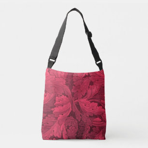 Pre-Raphaelite Acanthus Pattern In Reds Crossbody Bag