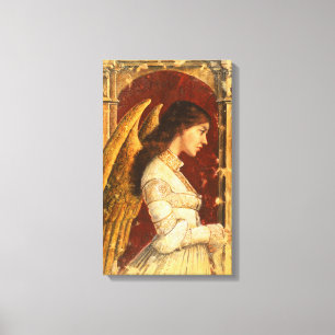 Pre-Raphaelite Fresco Angel Canvas Print