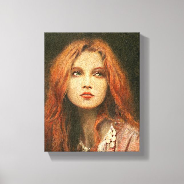 Pre-Raphaelite Muse Wrapped Canvas (Front)