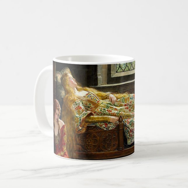 Pre-Raphaelite Sleeping Beauty Coffee Mug (Front Left)
