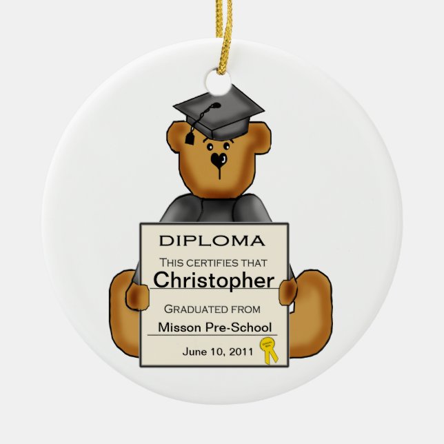 Pre-School Graduation (Customisable) Ornament (Front)