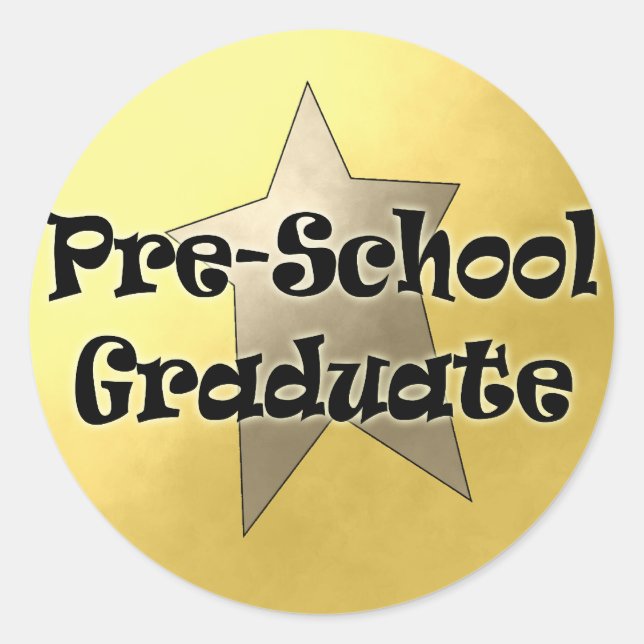 Pre-School Graduation Gifts Classic Round Sticker (Front)