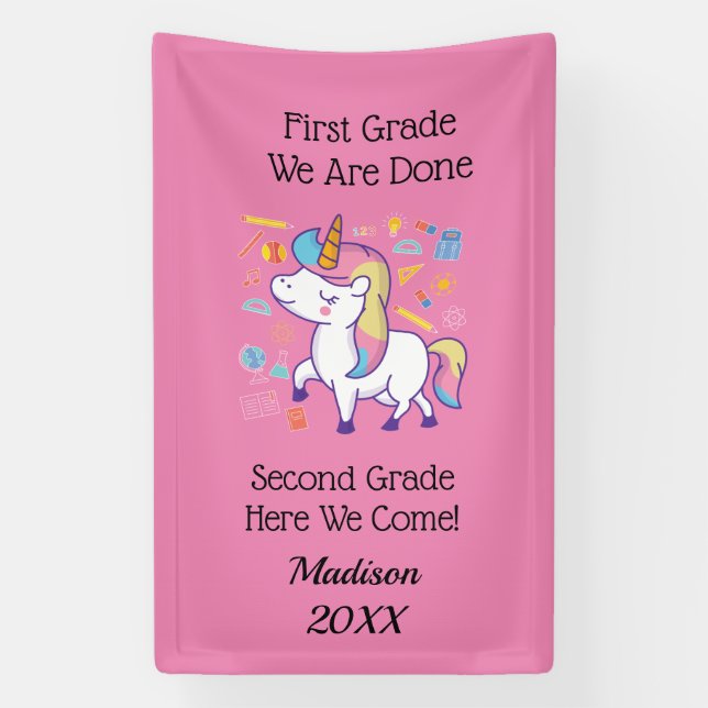 Pre School Kindergarten Elementary School Move Up Banner (Vertical)