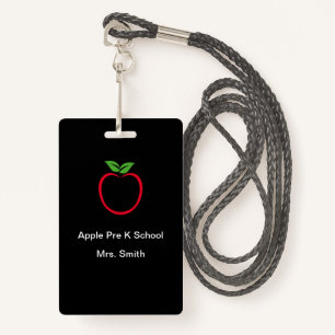 Pre School Teacher Template ID Badge