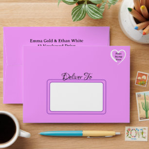 Pre-Wedding Bridal Party Activity Lavender Envelope