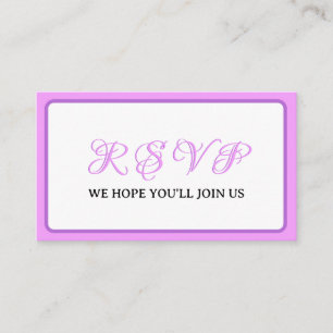 Pre-Wedding Golf Party Weekend Lavender Purple Enclosure Card