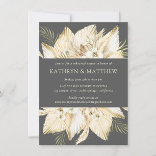 Pre-Wedding Pampas Grass Boho Rehearsal Dinner Invitation