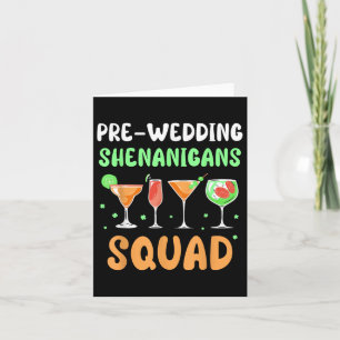 Pre-wedding Shenanigans Squad Party Groom Bachelor Card