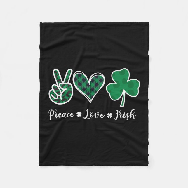 Preace Love Irish Fleece Blanket (Front)