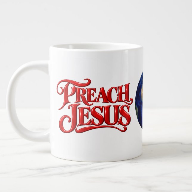 Preach Jesus Large Coffee Mug (Left)