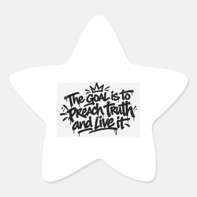 Preach Truth Star Sticker (Front)