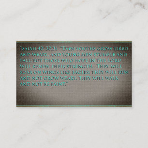 Preacher Bible Verse Quote Rev Business Cards