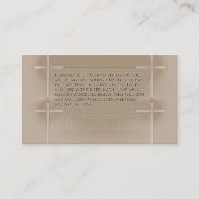 Preacher Bible Verse Quote Rev Business Cards (Front)