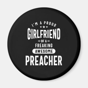 Preacher Job Title Tee Gift Mens Womens Magnet