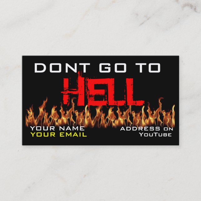 Preacher's Business Card (Front)