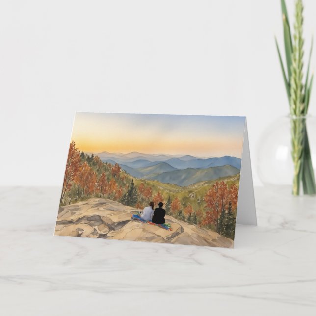 Preachers Rock North Georgia Watercolor Card (Front)