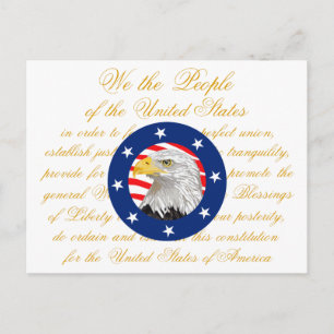 Preamble to Constitution Postcard