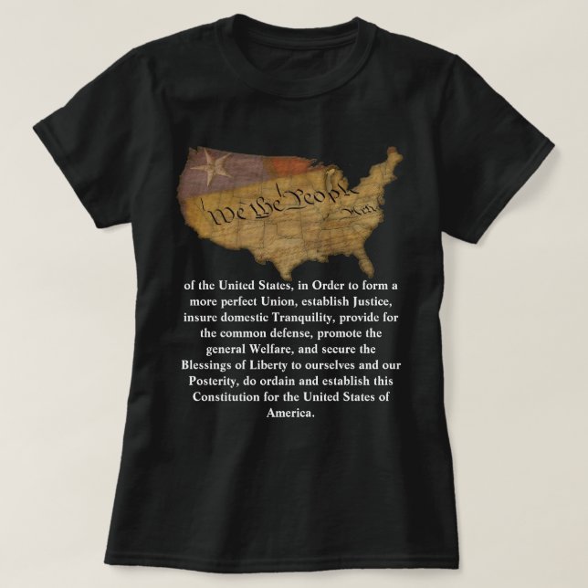 Preamble to the United States Constitution T-Shirt (Design Front)