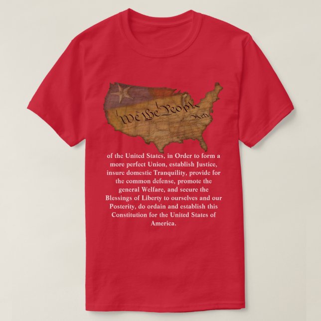 Preamble to the United States Constitution T-Shirt (Design Front)