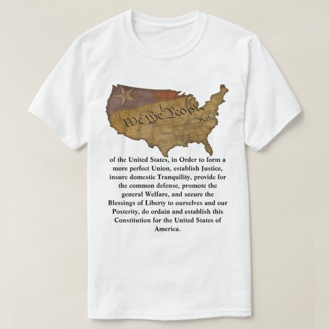 Preamble to the United States Constitution T-Shirt (Design Front)