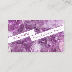 Precious amethyst gem business card