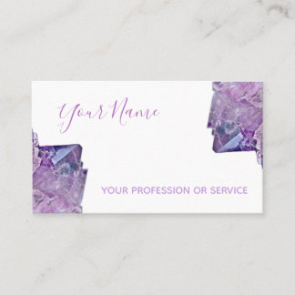 Precious amethyst gem jewelers jewellery business  business card