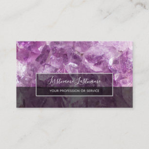 Precious amethyst gem luxury crystal jewellery bus business card