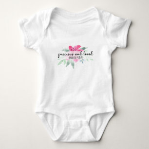 Precious and Loved Christian Art Baby Bodysuit