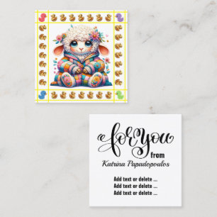 Precious Baby Animals Theme #1 Enclosure / Handout Square Business Card