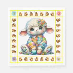 Precious Baby Animals Theme - Invitation Napkin