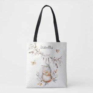 Precious Baby Bird Watercolor Tote Bag