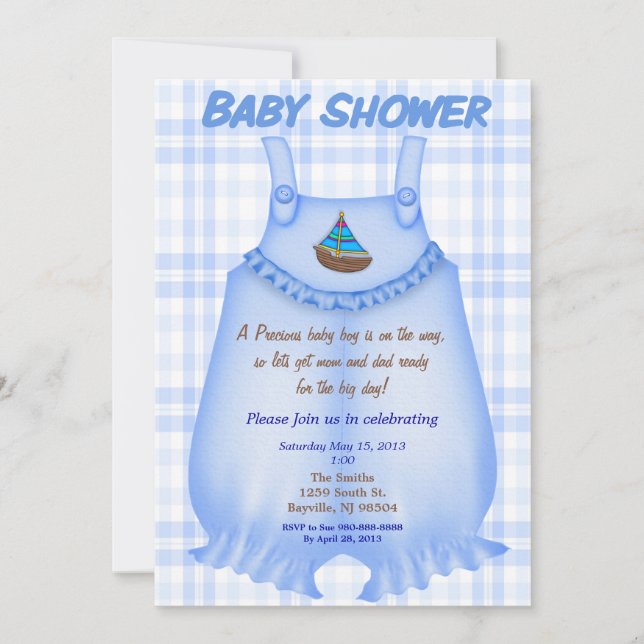Precious Baby Boy Baby Shower Invitation (Front)