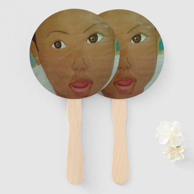 Precious Baby Girl Hand Fans (Front and Back)