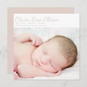 Precious Baby Girl Photo Birth Announcement