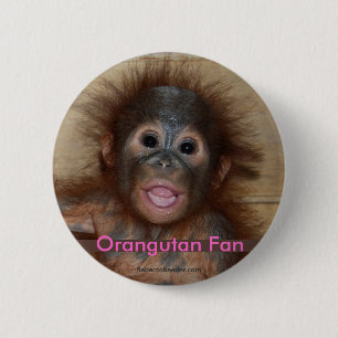 Precious Baby Orangutan 6 Cm Round Badge