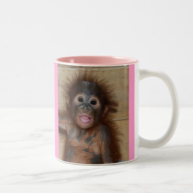 Precious Baby Orangutan Two-Tone Coffee Mug (Right)
