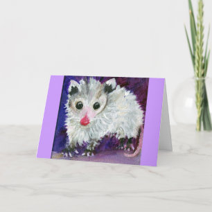 Precious Baby Purple Possum Card
