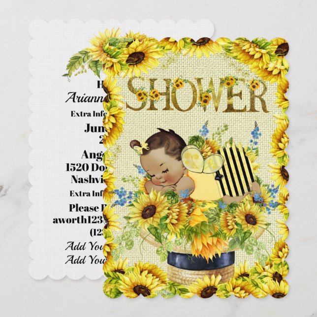 Precious Baby Shower Invitation (Front/Back)