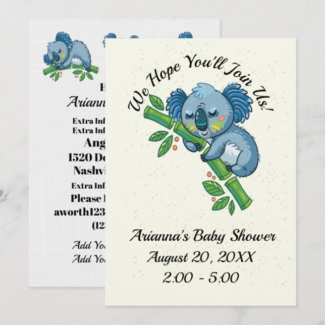 Precious Baby Shower Invitation (Front/Back)