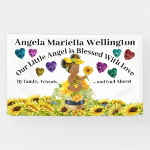 Precious Baby Sunflower Theme Banner