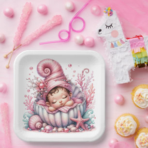 Precious Baby Theme - Invitation Paper Plates