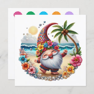 Precious Beach Gnome - Theme Invitation