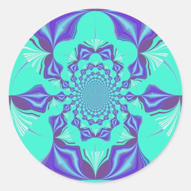 Precious blue classic round sticker (Front)