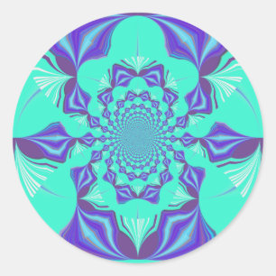 Precious blue classic round sticker